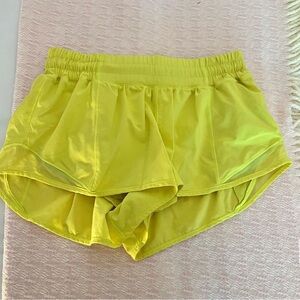 Neon Lululemon Hotty Hot 2.5” Shorts